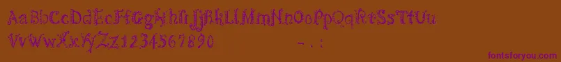 fuente CfspiralityRegular – Fuentes Moradas Sobre Fondo Marrón