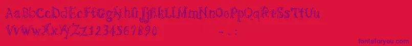CfspiralityRegular Font – Purple Fonts on Red Background