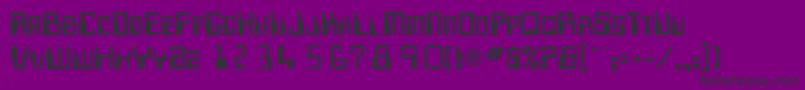Czcionka MicrRegular – czarne czcionki na fioletowym tle