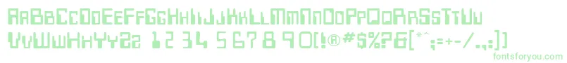 MicrRegular Font – Green Fonts on White Background