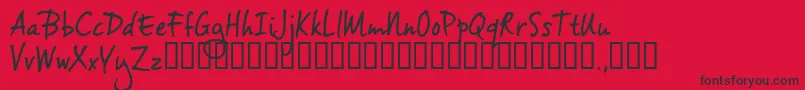 Vh2trial Font – Black Fonts on Red Background