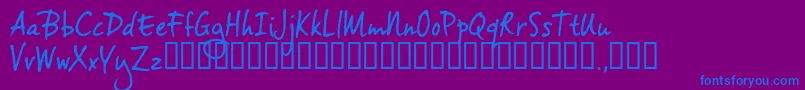 Vh2trial Font – Blue Fonts on Purple Background