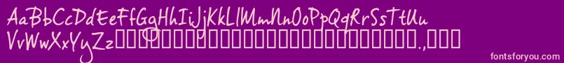 Vh2trial Font – Pink Fonts on Purple Background