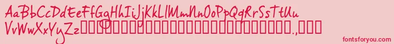 Vh2trial Font – Red Fonts on Pink Background