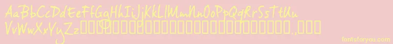 Vh2trial Font – Yellow Fonts on Pink Background