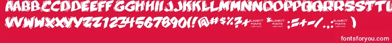 Yellabelly Font – White Fonts on Red Background