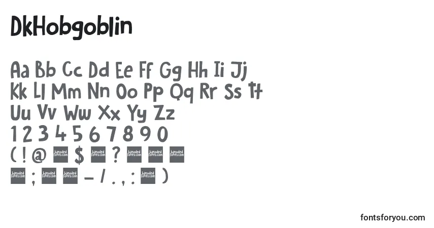 Fuente DkHobgoblin - alfabeto, números, caracteres especiales