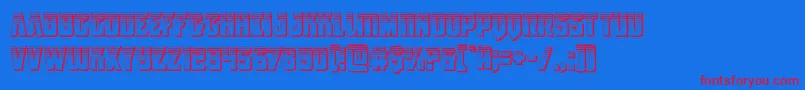 Antillesplat Font – Red Fonts on Blue Background