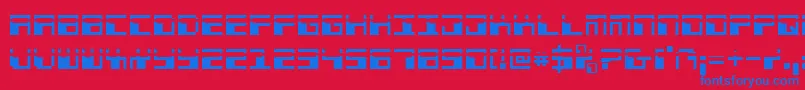 Phaserbanklaser Font – Blue Fonts on Red Background