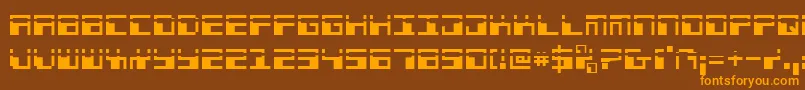 Phaserbanklaser Font – Orange Fonts on Brown Background