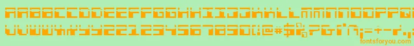 Phaserbanklaser Font – Orange Fonts on Green Background