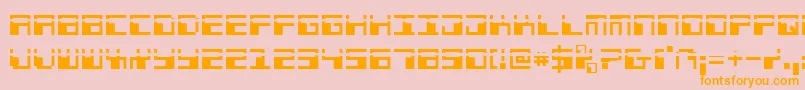 Phaserbanklaser Font – Orange Fonts on Pink Background