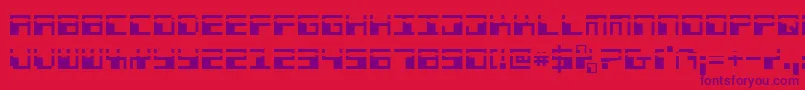 Phaserbanklaser Font – Purple Fonts on Red Background