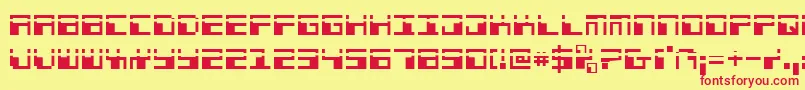 Phaserbanklaser Font – Red Fonts on Yellow Background