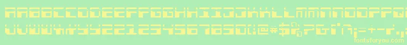 Phaserbanklaser Font – Yellow Fonts on Green Background