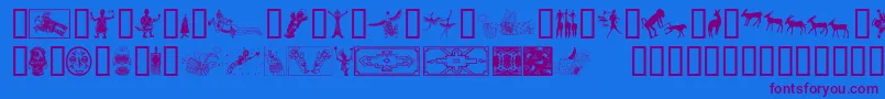 Africa Font – Purple Fonts on Blue Background