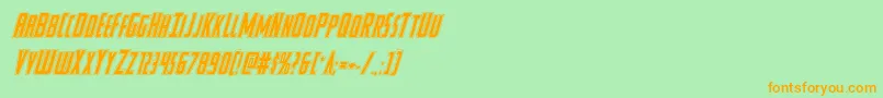 Watchtoweracadital Font – Orange Fonts on Green Background