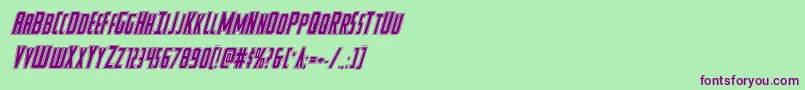 Watchtoweracadital Font – Purple Fonts on Green Background