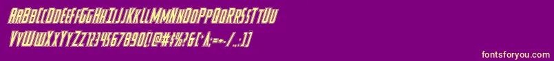 Watchtoweracadital Font – Yellow Fonts on Purple Background