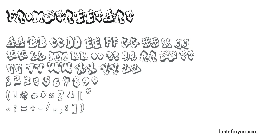 Schriftart FromStreetArt (95351) – Alphabet, Zahlen, spezielle Symbole