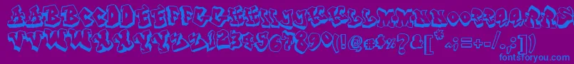 FromStreetArt Font – Blue Fonts on Purple Background