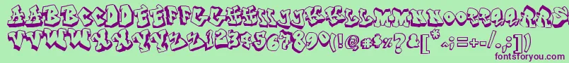 FromStreetArt Font – Purple Fonts on Green Background