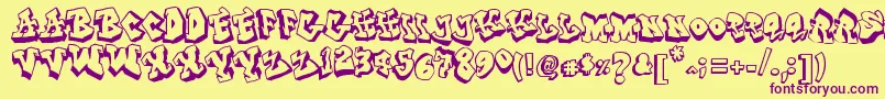 FromStreetArt Font – Purple Fonts on Yellow Background