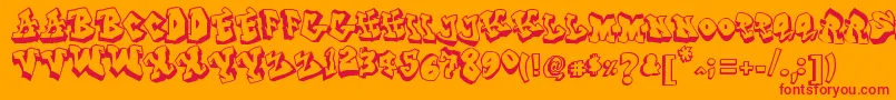 FromStreetArt Font – Red Fonts on Orange Background