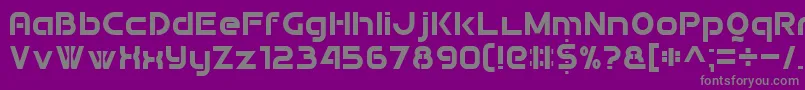 フォントDoubleForce7 – 紫の背景に灰色の文字