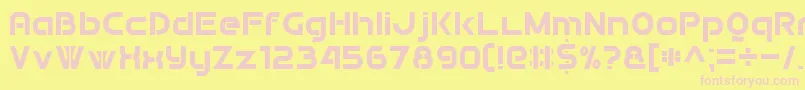 DoubleForce7 Font – Pink Fonts on Yellow Background