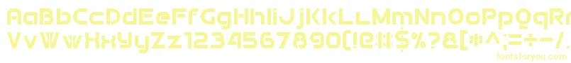 DoubleForce7 Font – Yellow Fonts on White Background