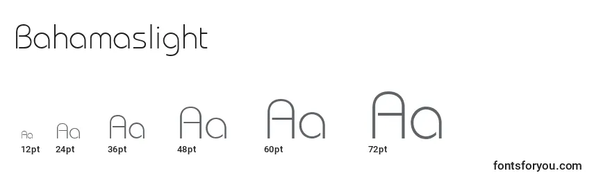 Bahamaslight Font Sizes