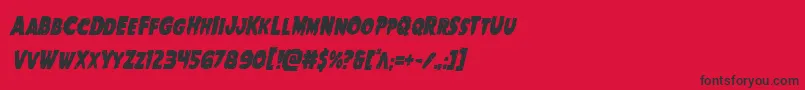 フォントGoblincreekcondital – 赤い背景に黒い文字