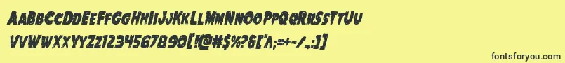 Goblincreekcondital Font – Black Fonts on Yellow Background