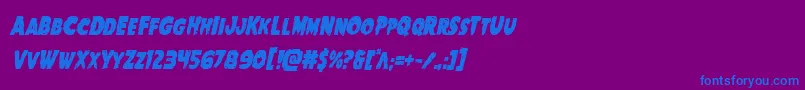 フォントGoblincreekcondital – 紫色の背景に青い文字