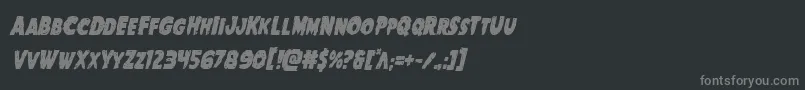 フォントGoblincreekcondital – 黒い背景に灰色の文字