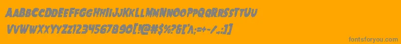 Goblincreekcondital-Schriftart – Graue Schriften auf orangefarbenem Hintergrund