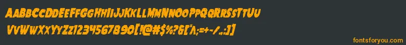 Goblincreekcondital Font – Orange Fonts on Black Background