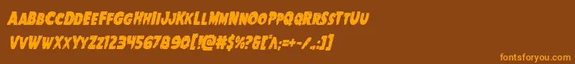 Goblincreekcondital Font – Orange Fonts on Brown Background