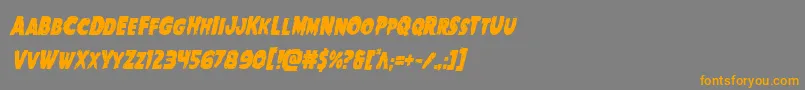 フォントGoblincreekcondital – オレンジの文字は灰色の背景にあります。