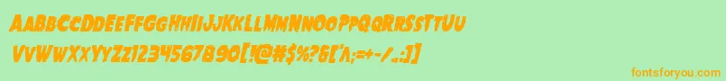 Goblincreekcondital Font – Orange Fonts on Green Background