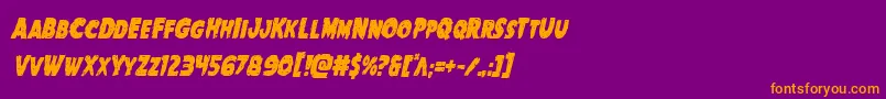 フォントGoblincreekcondital – 紫色の背景にオレンジのフォント