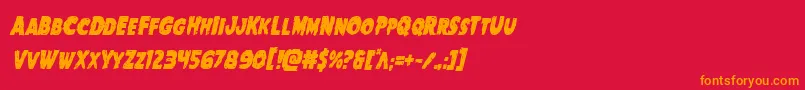 Goblincreekcondital Font – Orange Fonts on Red Background