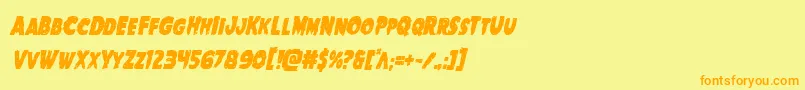 Goblincreekcondital Font – Orange Fonts on Yellow Background