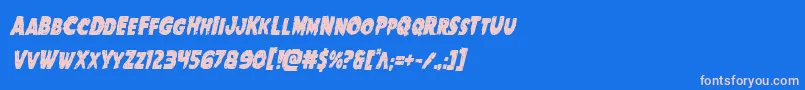 Goblincreekcondital Font – Pink Fonts on Blue Background