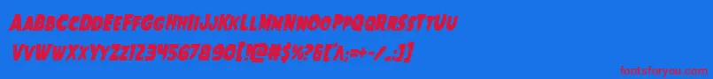 Goblincreekcondital Font – Red Fonts on Blue Background