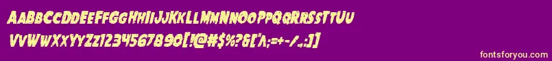 フォントGoblincreekcondital – 紫の背景に黄色のフォント