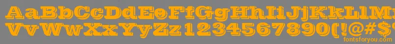 Vinera3D Font – Orange Fonts on Gray Background