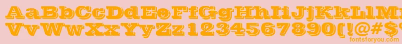 Vinera3D Font – Orange Fonts on Pink Background