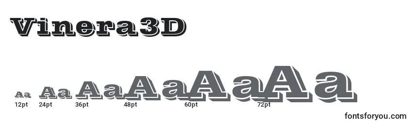 Размеры шрифта Vinera3D